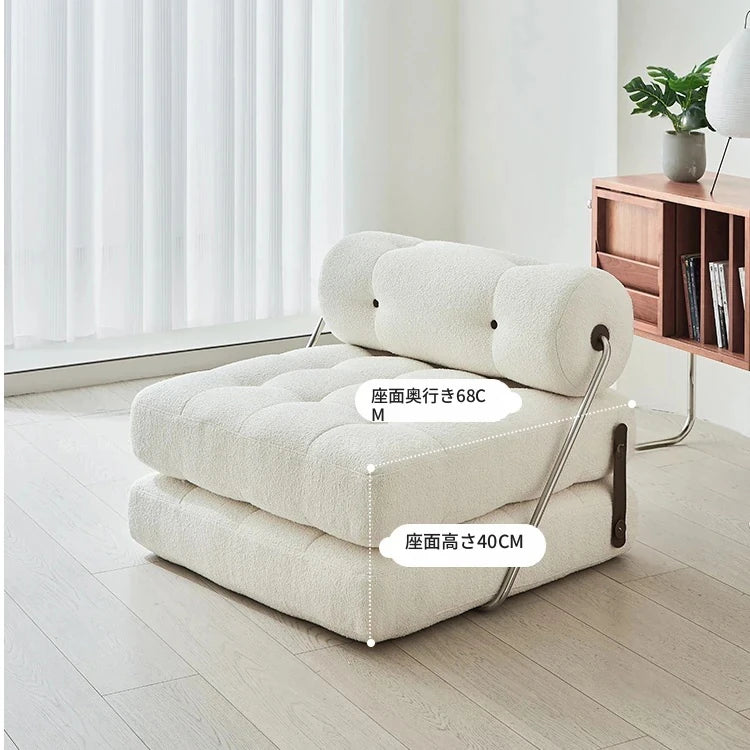 ラテックス合成皮革シェニールエアレザー製ロングチェア - リラックス&快適な昼寝空間を提供! hmr-4767