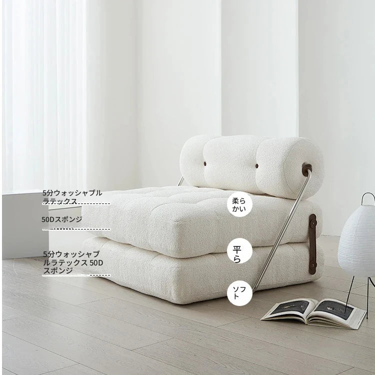 ラテックス合成皮革シェニールエアレザー製ロングチェア - リラックス&快適な昼寝空間を提供! hmr-4767