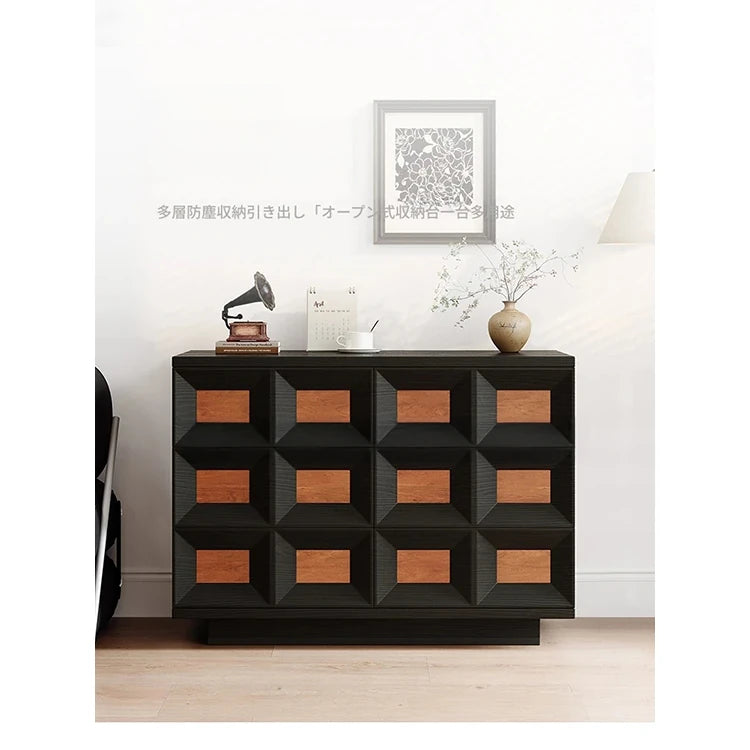 アッシュ材 多層板 キャビネット|スタイリッシュな収納家具|モダンデザインでリビングに最適 hmr-4768