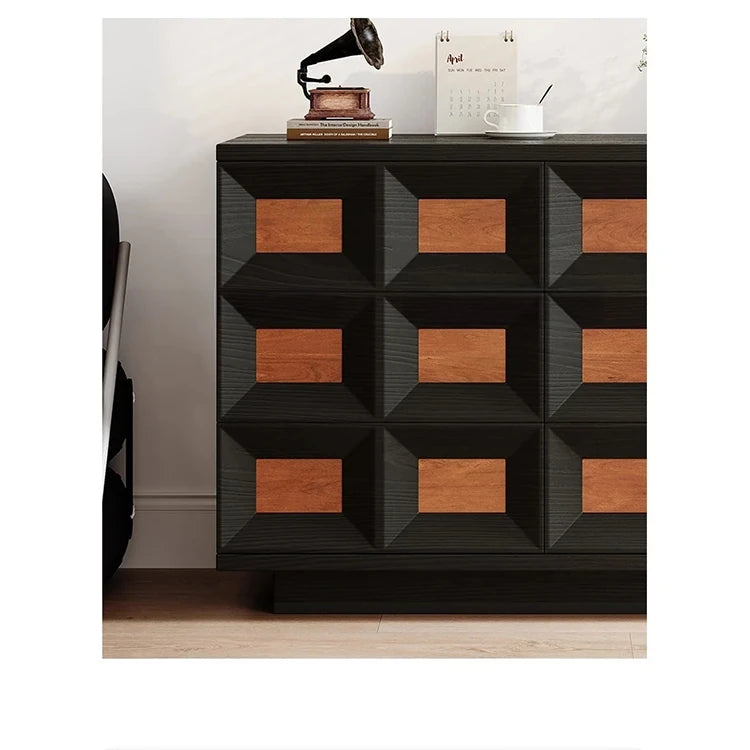 アッシュ材 多層板 キャビネット|スタイリッシュな収納家具|モダンデザインでリビングに最適 hmr-4768