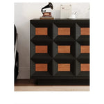 アッシュ材 多層板 キャビネット|スタイリッシュな収納家具|モダンデザインでリビングに最適 hmr-4768