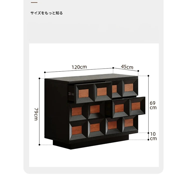 アッシュ材 多層板 キャビネット|スタイリッシュな収納家具|モダンデザインでリビングに最適 hmr-4768