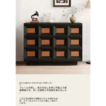 アッシュ材 多層板 キャビネット|スタイリッシュな収納家具|モダンデザインでリビングに最適 hmr-4768