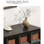 アッシュ材 多層板 キャビネット|スタイリッシュな収納家具|モダンデザインでリビングに最適 hmr-4768