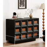 アッシュ材 多層板 キャビネット|スタイリッシュな収納家具|モダンデザインでリビングに最適 hmr-4768