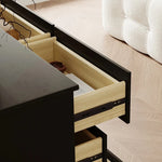 アッシュ材のモダンキャビネット - シンプルでスタイリッシュな収納家具、魅力的なデザインでお部屋をセンスアップ! hmr-4771