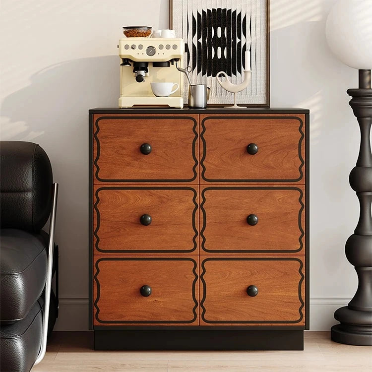 アッシュ材使用のモダンキャビネット|多層板で実現したスタイリッシュな収納家具|8ドロワータイプ hmr-4773