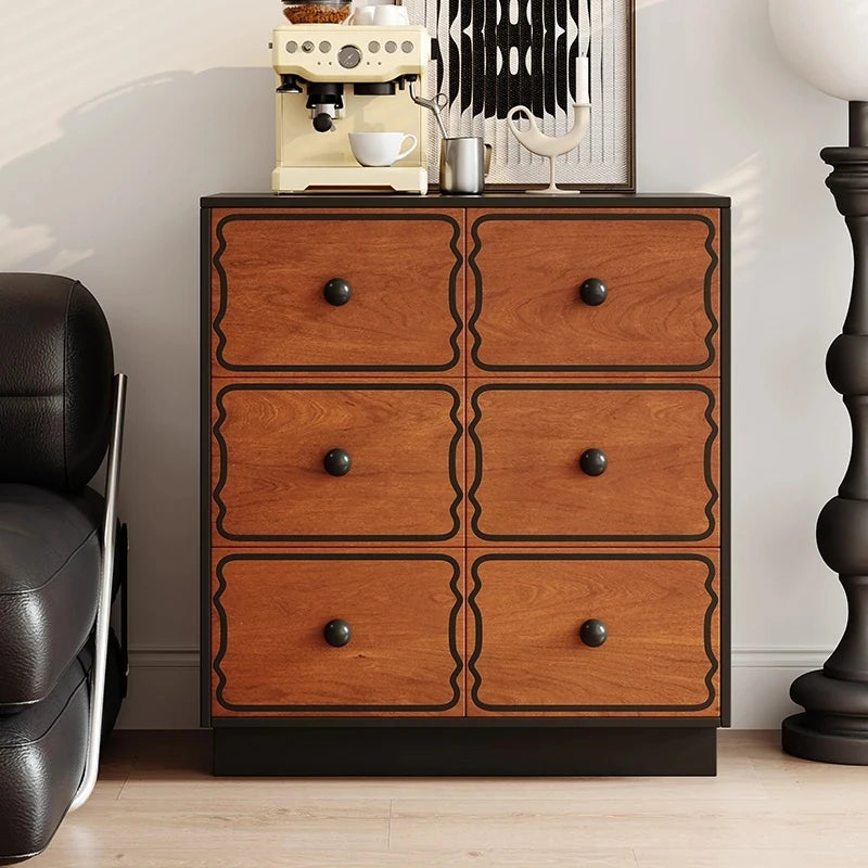 アッシュ材使用のモダンキャビネット|多層板で実現したスタイリッシュな収納家具|8ドロワータイプ hmr-4773