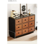 アッシュ材使用のモダンキャビネット|多層板で実現したスタイリッシュな収納家具|8ドロワータイプ hmr-4773