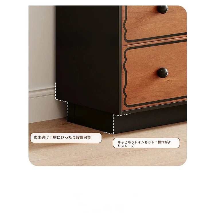 アッシュ材使用のモダンキャビネット|多層板で実現したスタイリッシュな収納家具|8ドロワータイプ hmr-4773