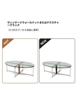 エレガントなガラスセンターテーブル | アッシュ材とステンレス製の洗練されたデザイン | モダンリビングに最適 hmr-4774