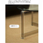 エレガントなガラスセンターテーブル | アッシュ材とステンレス製の洗練されたデザイン | モダンリビングに最適 hmr-4774