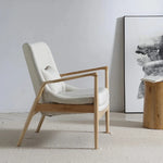 アッシュ材のモダンチェア|綿麻ファブリックの快適リビング用ソファチェア|おしゃれなインテリアに最適 hmr-4775