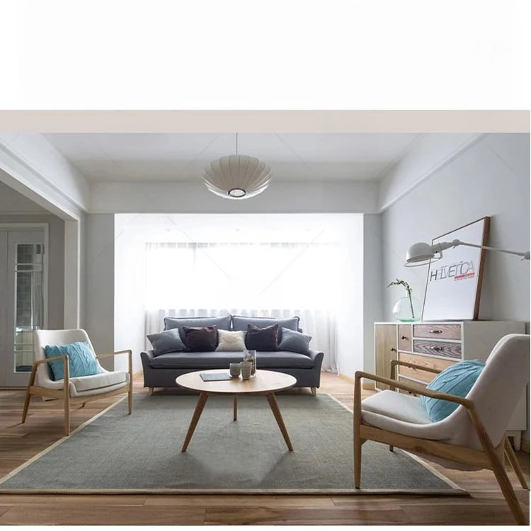 アッシュ材のモダンチェア|綿麻ファブリックの快適リビング用ソファチェア|おしゃれなインテリアに最適 hmr-4775