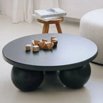 スタイリッシュなセンターテーブル|多層板アッシュ材使用|モダンなリビングデザインに最適な丸型テーブル hmr-4776