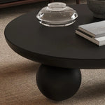 スタイリッシュなセンターテーブル|多層板アッシュ材使用|モダンなリビングデザインに最適な丸型テーブル hmr-4776