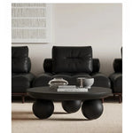 スタイリッシュなセンターテーブル|多層板アッシュ材使用|モダンなリビングデザインに最適な丸型テーブル hmr-4776