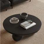 スタイリッシュなセンターテーブル|多層板アッシュ材使用|モダンなリビングデザインに最適な丸型テーブル hmr-4776