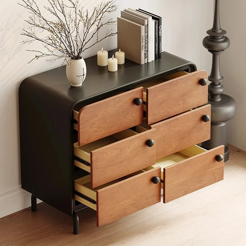 アッシュ材の多層板キャビネット - おしゃれで機能的な収納家具、インテリアに最適! hmr-4777