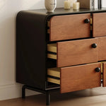 アッシュ材の多層板キャビネット - おしゃれで機能的な収納家具、インテリアに最適! hmr-4777