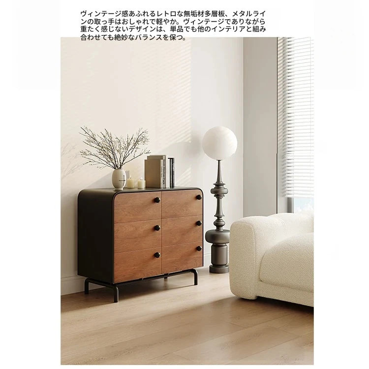 アッシュ材の多層板キャビネット - おしゃれで機能的な収納家具、インテリアに最適! hmr-4777