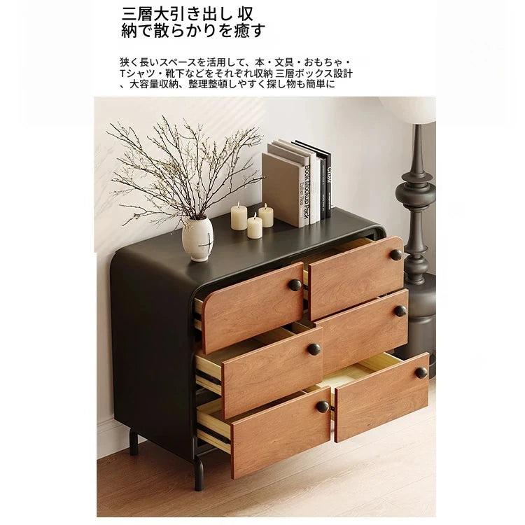 アッシュ材の多層板キャビネット - おしゃれで機能的な収納家具、インテリアに最適! hmr-4777