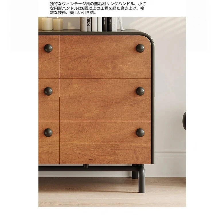 アッシュ材の多層板キャビネット - おしゃれで機能的な収納家具、インテリアに最適! hmr-4777