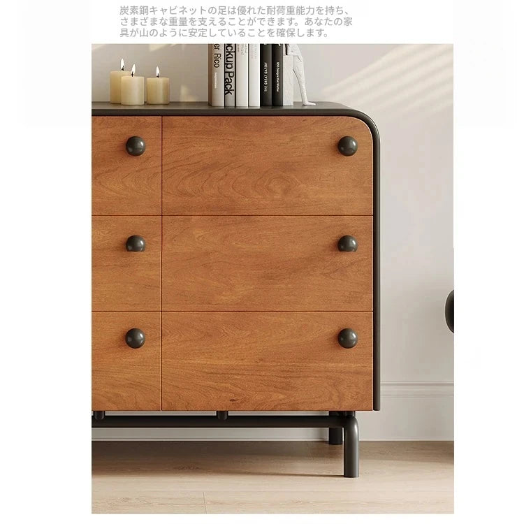 アッシュ材の多層板キャビネット - おしゃれで機能的な収納家具、インテリアに最適! hmr-4777