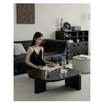 モダンアッシュ材センターテーブル - シンプルで洗練されたデザイン、リビングルームを彩る一品 hmr-4778