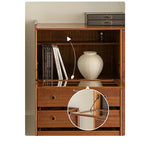 アッシュ材とステンレスのモダンキャビネット|ガラス扉付き|収納力抜群のスタイリッシュデザイン hmr-4779