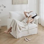 【快適な座り心地】綿麻ダウンシリコンフィル使用のモダンチェア|パイン素材のナチュラルデザイン hmr-4780