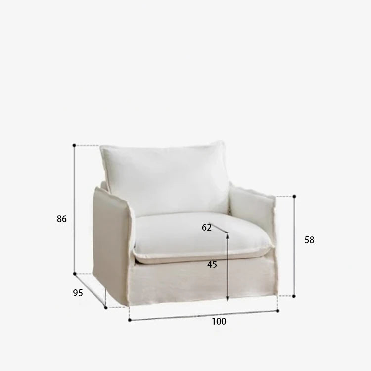 【快適な座り心地】綿麻ダウンシリコンフィル使用のモダンチェア|パイン素材のナチュラルデザイン hmr-4780