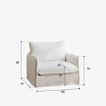 【快適な座り心地】綿麻ダウンシリコンフィル使用のモダンチェア|パイン素材のナチュラルデザイン hmr-4780