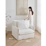 【快適な座り心地】綿麻ダウンシリコンフィル使用のモダンチェア|パイン素材のナチュラルデザイン hmr-4780