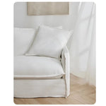 【快適な座り心地】綿麻ダウンシリコンフィル使用のモダンチェア|パイン素材のナチュラルデザイン hmr-4780