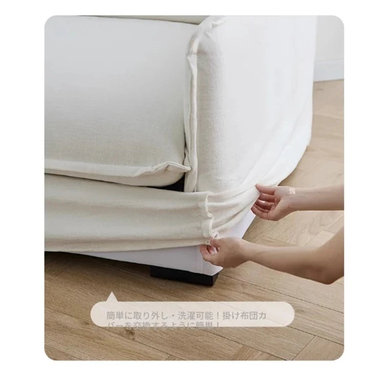 【快適な座り心地】綿麻ダウンシリコンフィル使用のモダンチェア|パイン素材のナチュラルデザイン hmr-4780