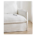 【快適な座り心地】綿麻ダウンシリコンフィル使用のモダンチェア|パイン素材のナチュラルデザイン hmr-4780