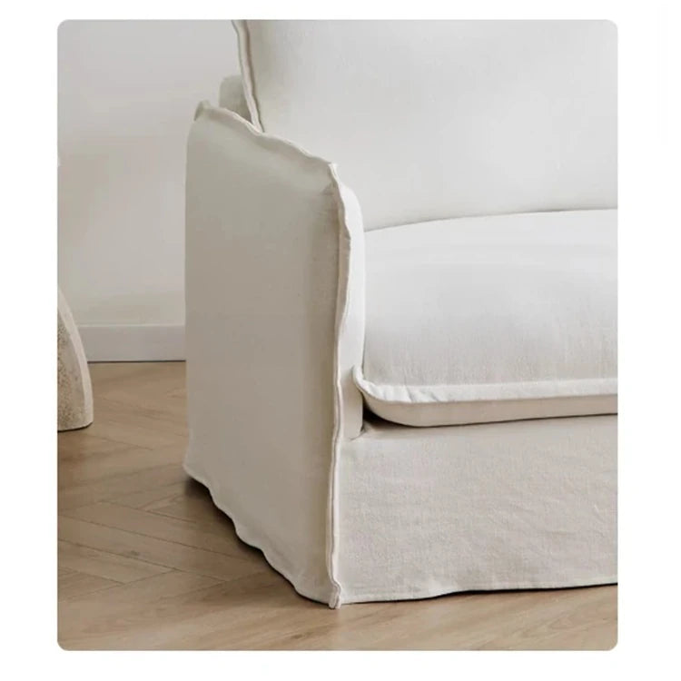 【快適な座り心地】綿麻ダウンシリコンフィル使用のモダンチェア|パイン素材のナチュラルデザイン hmr-4780