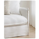 【快適な座り心地】綿麻ダウンシリコンフィル使用のモダンチェア|パイン素材のナチュラルデザイン hmr-4780