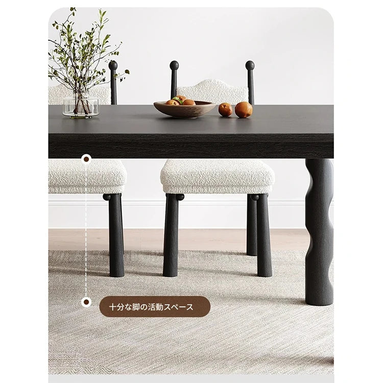 アッシュ材のモダンデザインテーブル - シンプルでスタイリッシュなダイニングテーブル hmr-4781