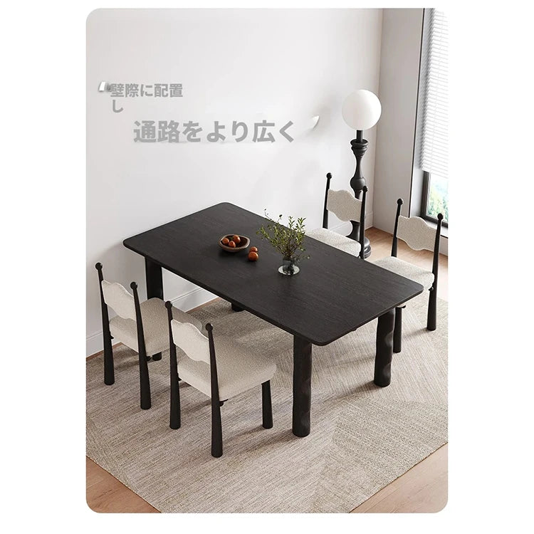 アッシュ材のモダンデザインテーブル - シンプルでスタイリッシュなダイニングテーブル hmr-4781