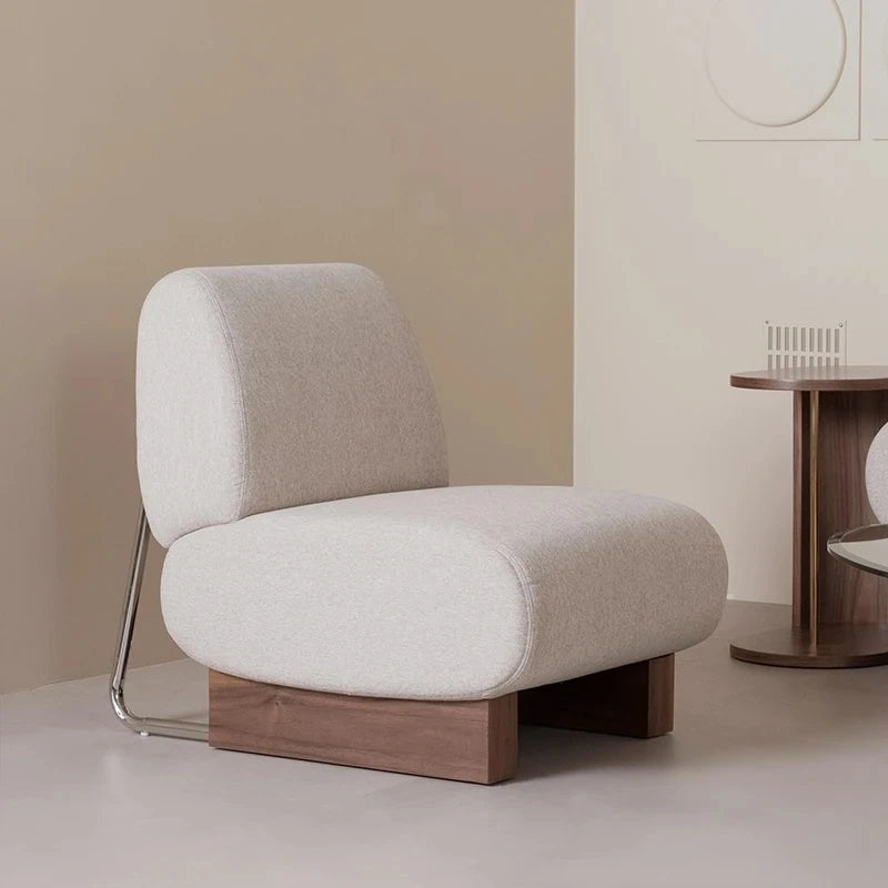 シンプルでおしゃれなアッシュ材とステンレス製の綿麻チェア - モダンなインテリアにぴったり! hmr-4782