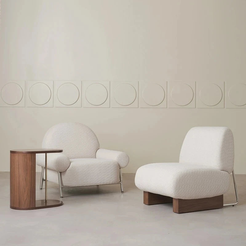 シンプルでおしゃれなアッシュ材とステンレス製の綿麻チェア - モダンなインテリアにぴったり! hmr-4782