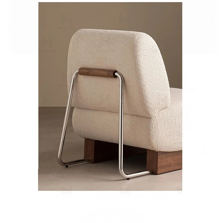 シンプルでおしゃれなアッシュ材とステンレス製の綿麻チェア - モダンなインテリアにぴったり! hmr-4782