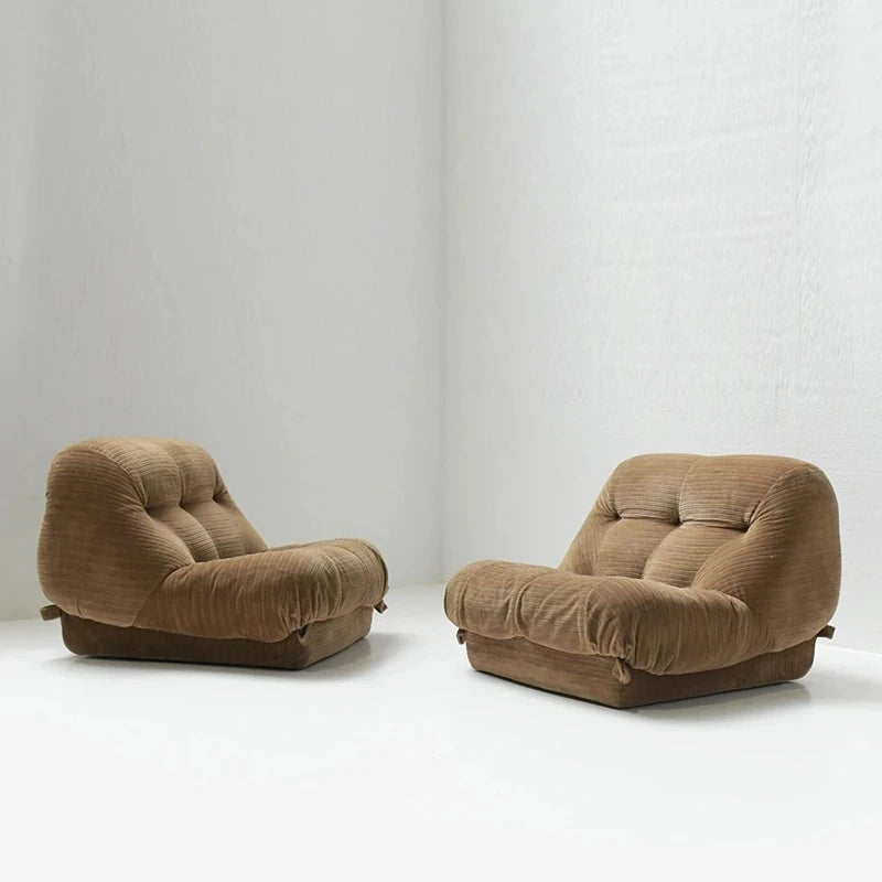 コーデュロイパイン製 おしゃれで快適なリビングチェア2脚セット - モダンインテリアに最適 hmr-4784