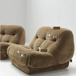 コーデュロイパイン製 おしゃれで快適なリビングチェア2脚セット - モダンインテリアに最適 hmr-4784