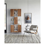 オーク材と綿麻仕様のモダンチェア - シンプルでスタイリッシュなデザイン、リビングや書斎に最適! hmr-4785