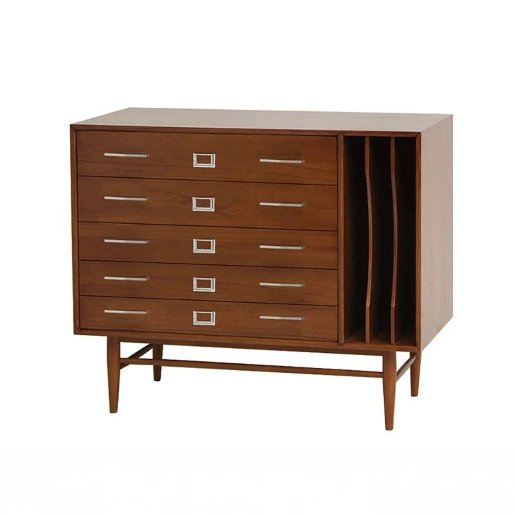 スタイリッシュな多層板とステンレス製キャビネット - 収納力抜群のモダンデザイン家具 hmr-4788