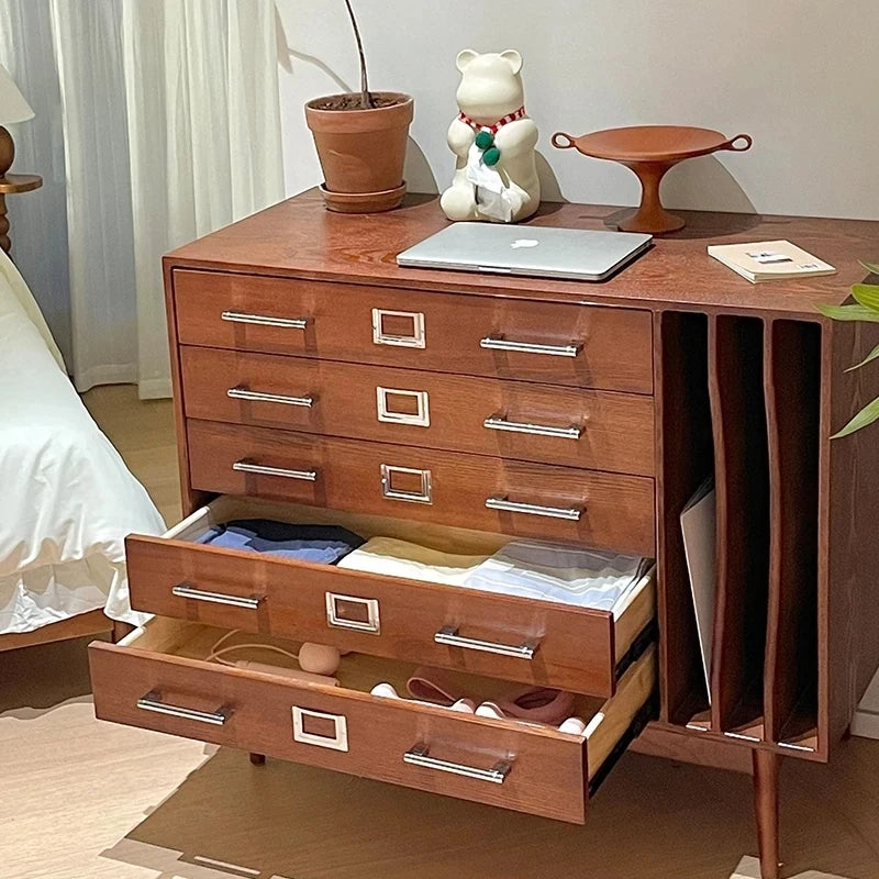 スタイリッシュな多層板とステンレス製キャビネット - 収納力抜群のモダンデザイン家具 hmr-4788