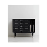 スタイリッシュな多層板とステンレス製キャビネット - 収納力抜群のモダンデザイン家具 hmr-4788